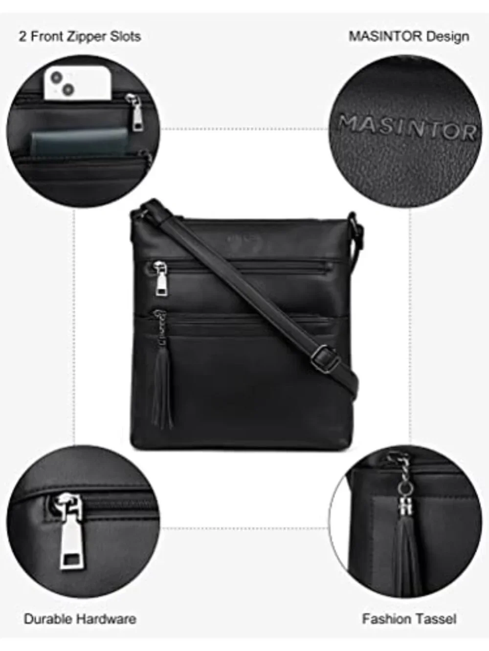 🆕 Crossbody Purses for Women, Multi Pocket Casual Crossbody Bag, - Picture 6 of 7